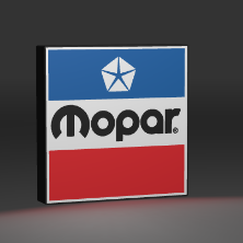 Mopar Square LED light box – custom 3D printed – Lit Layer Creations